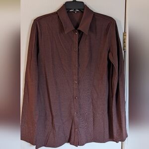Tibi brown wool button up, size 6